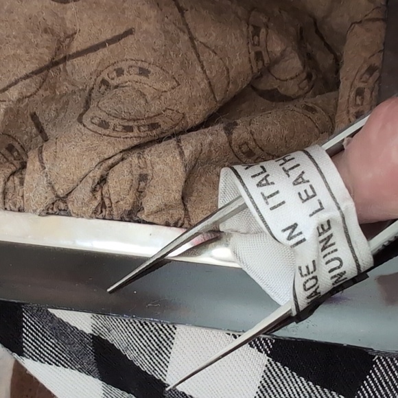 Vintage 70's Navy Italian Leather Clutch With Acrylic Frame Purse - Picture 6 of 7